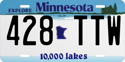 MN license plate 428TTW