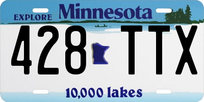MN license plate 428TTX