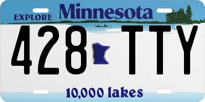 MN license plate 428TTY