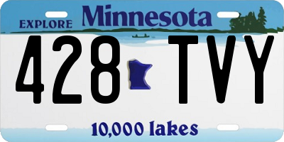 MN license plate 428TVY