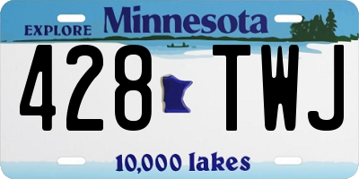 MN license plate 428TWJ