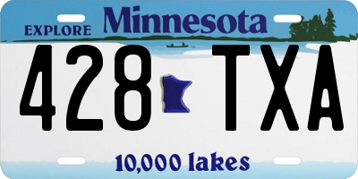 MN license plate 428TXA