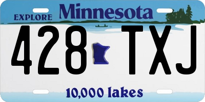 MN license plate 428TXJ