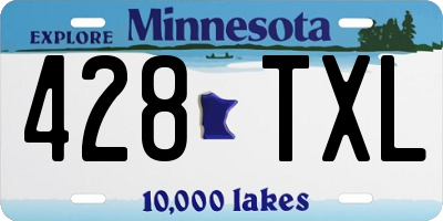MN license plate 428TXL