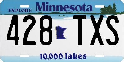 MN license plate 428TXS
