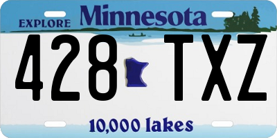 MN license plate 428TXZ