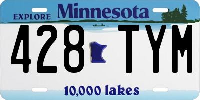 MN license plate 428TYM