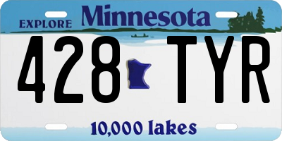 MN license plate 428TYR