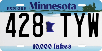 MN license plate 428TYW