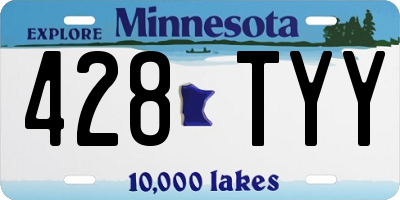 MN license plate 428TYY