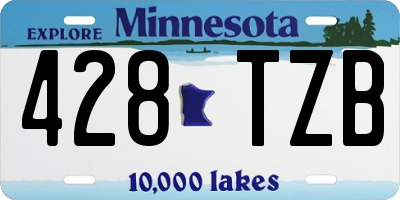 MN license plate 428TZB