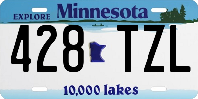 MN license plate 428TZL