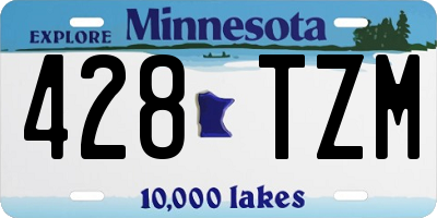 MN license plate 428TZM