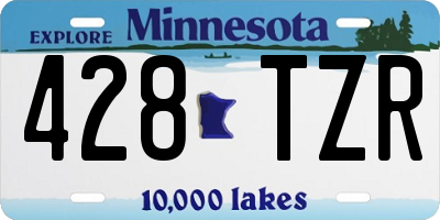 MN license plate 428TZR