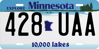 MN license plate 428UAA