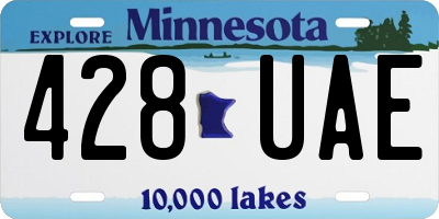 MN license plate 428UAE