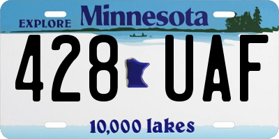 MN license plate 428UAF