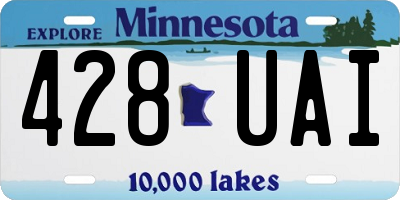 MN license plate 428UAI