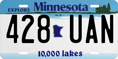 MN license plate 428UAN