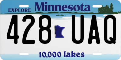 MN license plate 428UAQ