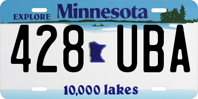 MN license plate 428UBA