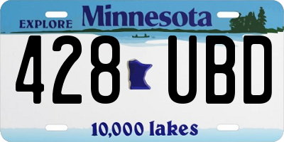 MN license plate 428UBD