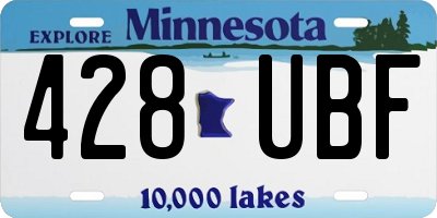 MN license plate 428UBF