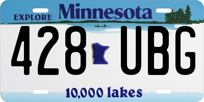 MN license plate 428UBG
