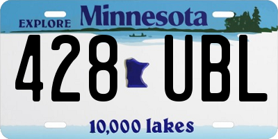 MN license plate 428UBL
