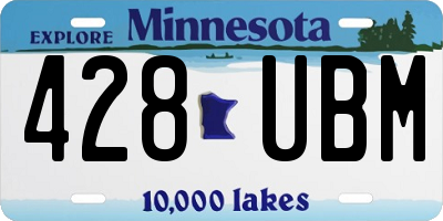 MN license plate 428UBM