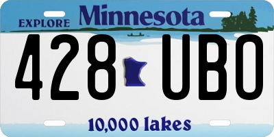MN license plate 428UBO
