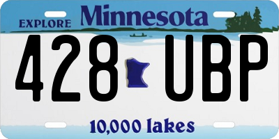 MN license plate 428UBP