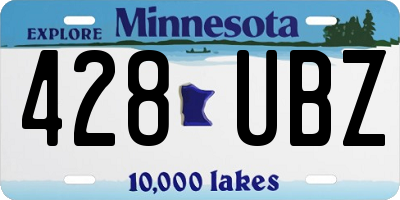 MN license plate 428UBZ