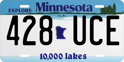MN license plate 428UCE