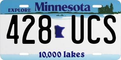 MN license plate 428UCS