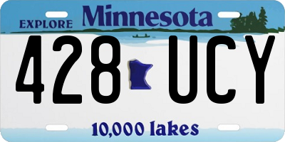 MN license plate 428UCY