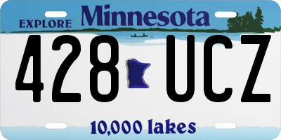 MN license plate 428UCZ