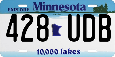 MN license plate 428UDB