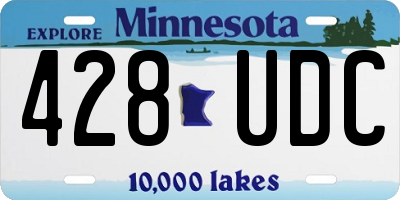 MN license plate 428UDC