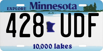 MN license plate 428UDF