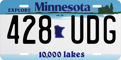 MN license plate 428UDG