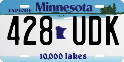 MN license plate 428UDK