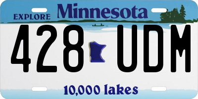 MN license plate 428UDM