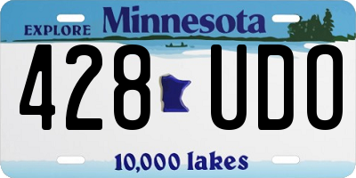 MN license plate 428UDO