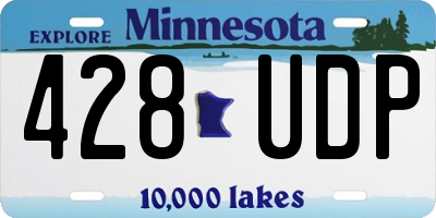 MN license plate 428UDP