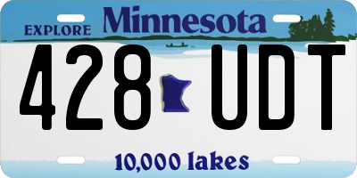 MN license plate 428UDT