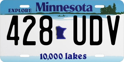 MN license plate 428UDV