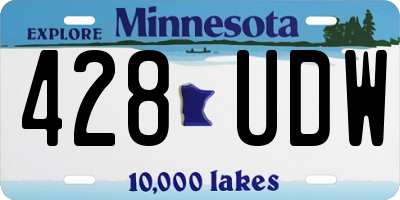 MN license plate 428UDW