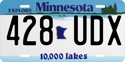 MN license plate 428UDX