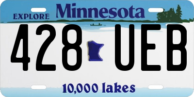 MN license plate 428UEB